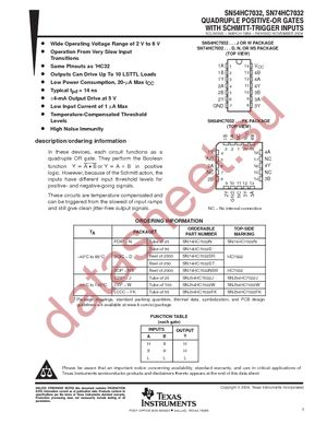 SN74HC7032D datasheet  